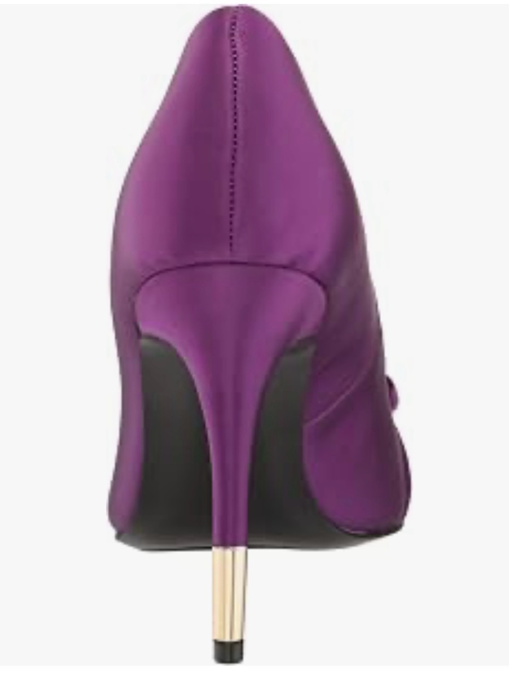 NWT Woman’s Nine West Purple Pointed-Toe Satin Pumps with Bow - Picture 2 of 11
